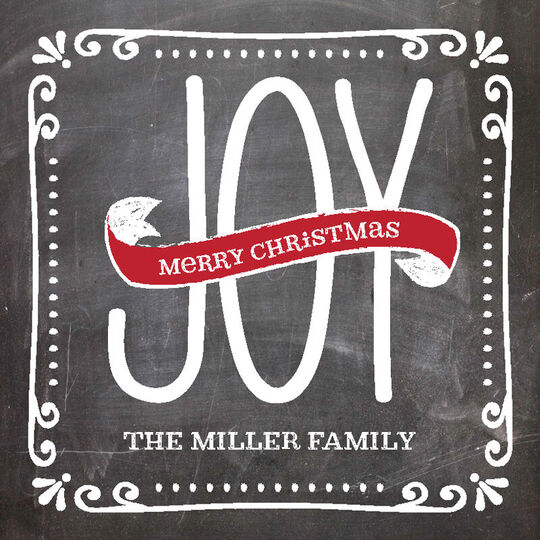 Joy Chalkboard Square Gift Stickers